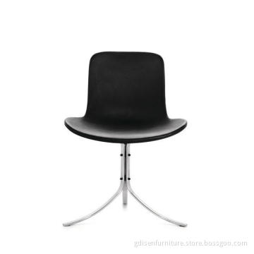 PK9 stainless dining chair by Genuine leather